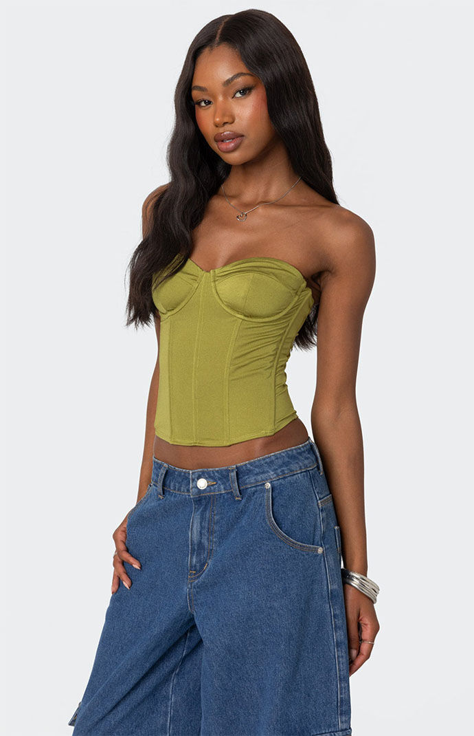 Edikted Duna Shiny Corset | PacSun