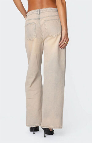 Dusty Washed Low Rise Jeans image number 4