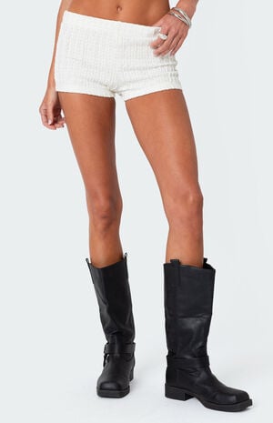 Phoebe Textured Knit Shorts image number 1