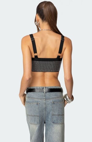 Rhinestone Ribbed Crop Top image number 4