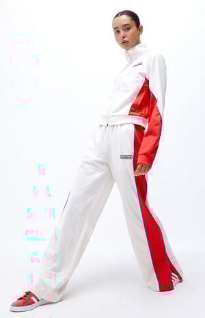Off White Recycled Retro Luxury Track Pants image number 4