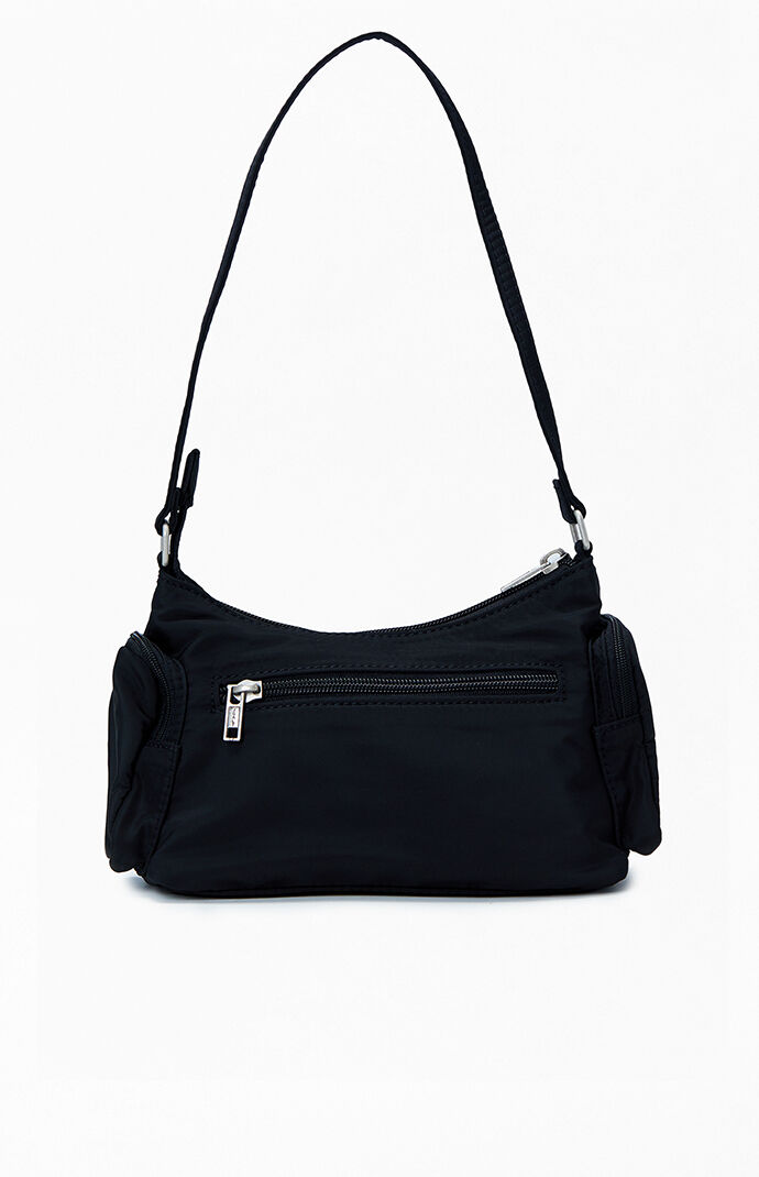 ショルダーバッグ・ポシェット Connie Belted Big Shoulder Bag Nylon Black Medium black nylon Pocket crossbody bag