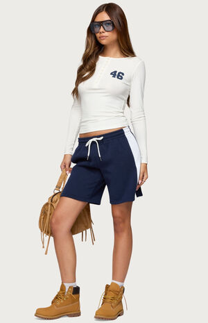 Contrast Nylon Bermuda Shorts image number 5