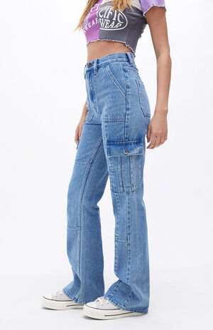 Medium Blue '90s Bootcut Cargo Pants image number 2