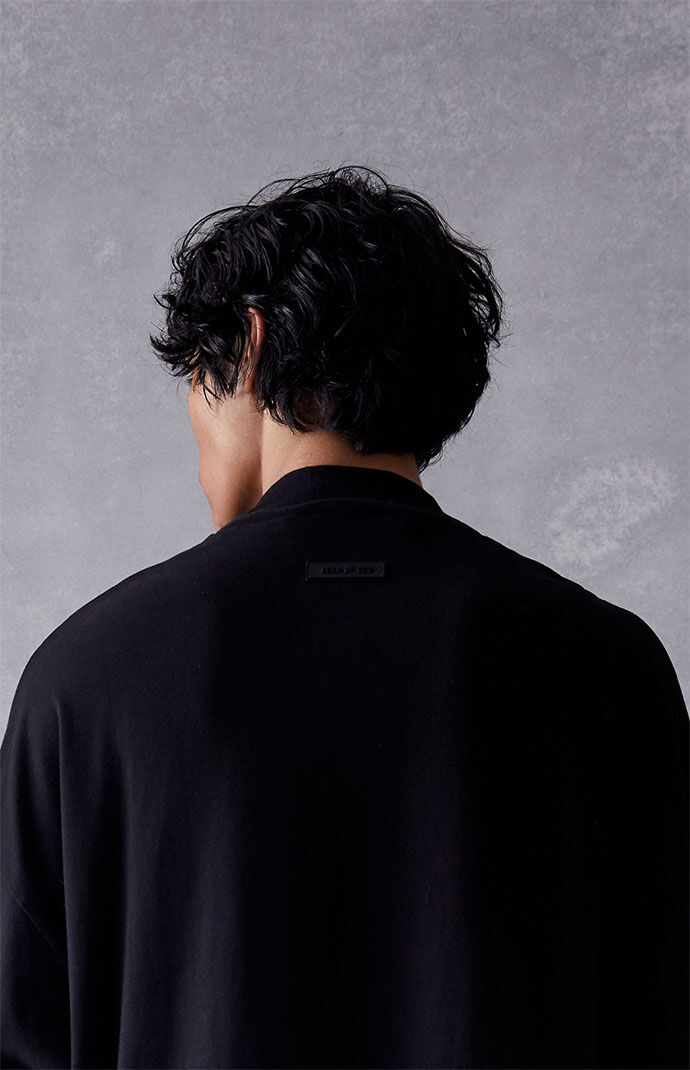 Fear of God Essentials Jet Black Long Sleeve T-Shirt | PacSun
