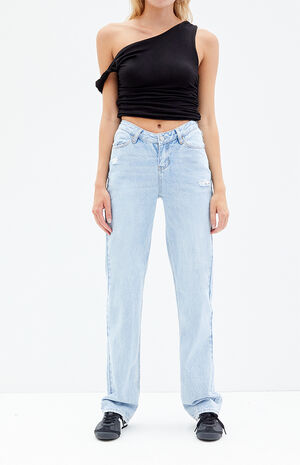 '90s Boyfriend Jeans V-Dip Light Indigo image number 2
