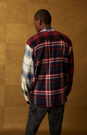 Multi Plaid Button Down Shirt Multi Plaid Button Down Shirt image number null