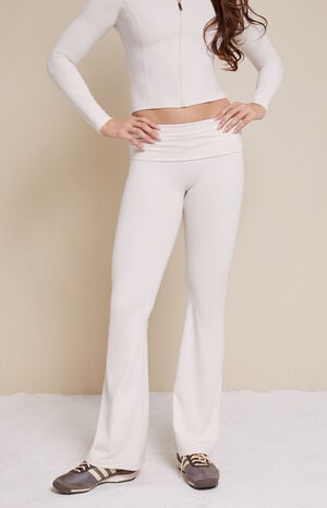 PAC WHISPER Active Fold-Over Waistband Flare Yoga Pants image number 2