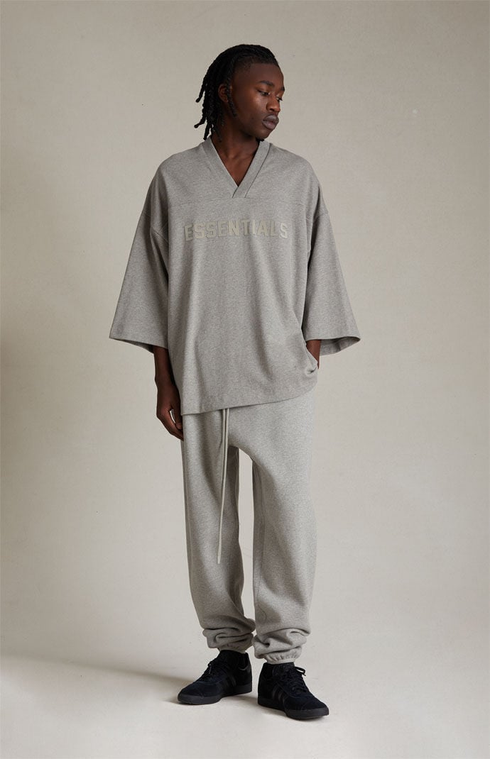 Fear of god essentials sweatpants oatmeal heather on sale