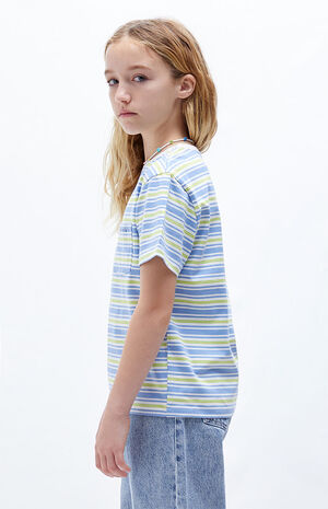 green and black striped t shirt