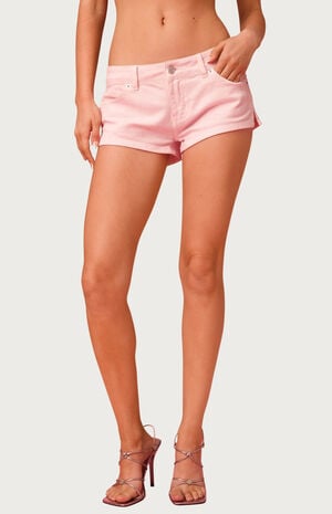 Barbie Low Rise Micro Jean Shorts image number 1