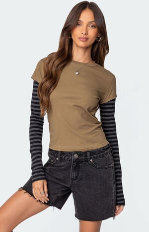 Eliana Layered Long Sleeve T-Shirt image number 1
