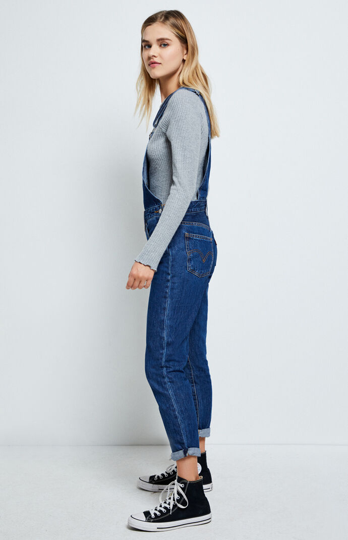 levi's mom denim overalls