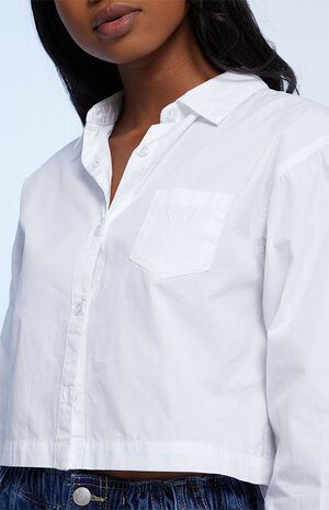 Ariel Cropped Button Down Shirt image number 2