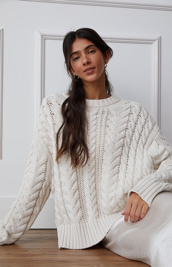 Cable Knit La Hearts Sweater Rory Cable Knit Oversized Sweater