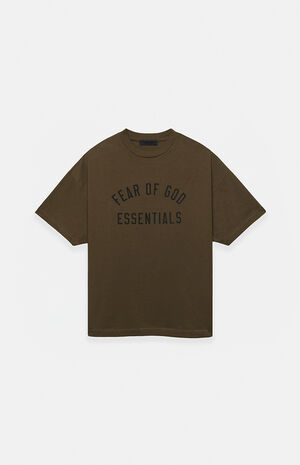 Kids Olive Crew Neck T-Shirt image number 1