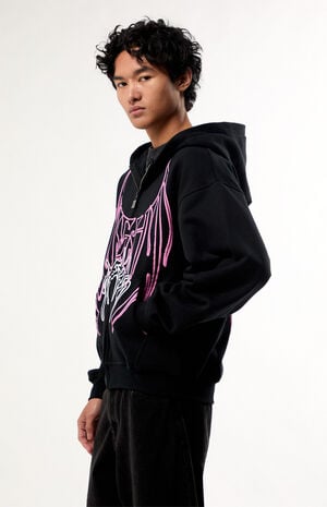 x Pacsun Night Reaper Zip Up Hoodie image number 3