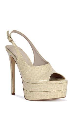 Women's Exactly Taupe Croc Stiletto Pumps image number 2