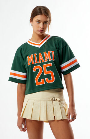 Miami Hurricanes Cropped Football Jersey image number 1