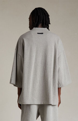 Dark Heather Oatmeal Heavy Football T-Shirt image number 3