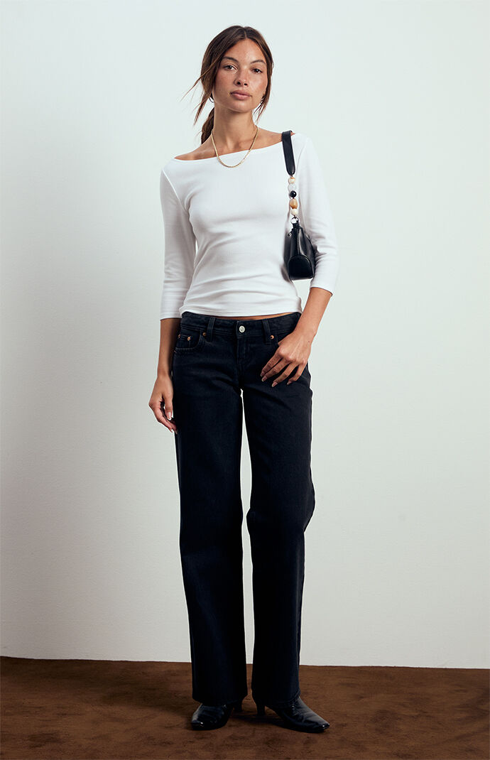 Beverly and Beck Kenzie 3/4 Sleeve Off-The-Shoulder Top