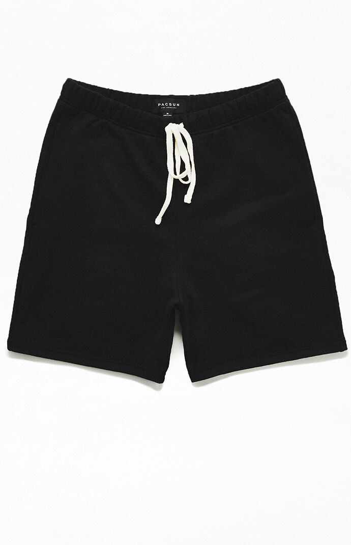 Black French Terry Active Shorts