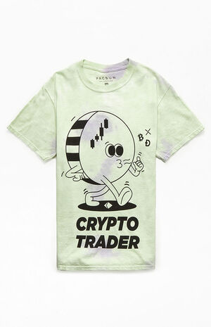 Crypto Trader Tie-Dyed T-Shirt image number 1