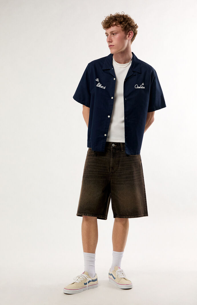 Pacsun Liberte Le Blues Camp Shirt