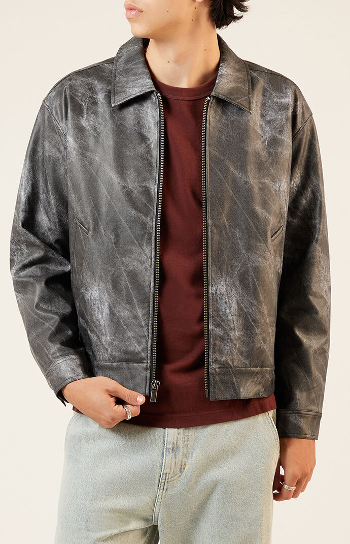 PacSun Faux Leather Oversized Jacket PacSun