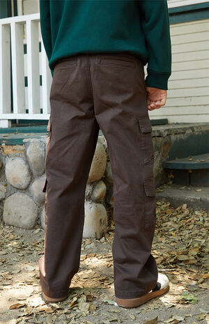 Stretch Brown E-Waist Porter Baggy Cargo Pants image number 4