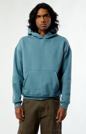 Blue Solid Pullover Hoodie image number 1