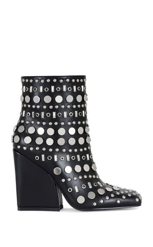 Women's Fletcher Black Block Heel Ankle Booties image number 1