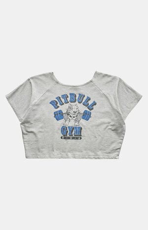 80s Pitbull Gym Cropped Graphic Top image number 1