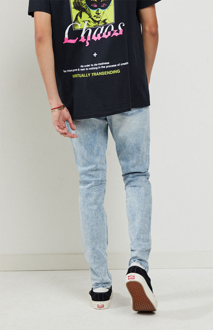 Light Moto Stacked Skinny Jeans