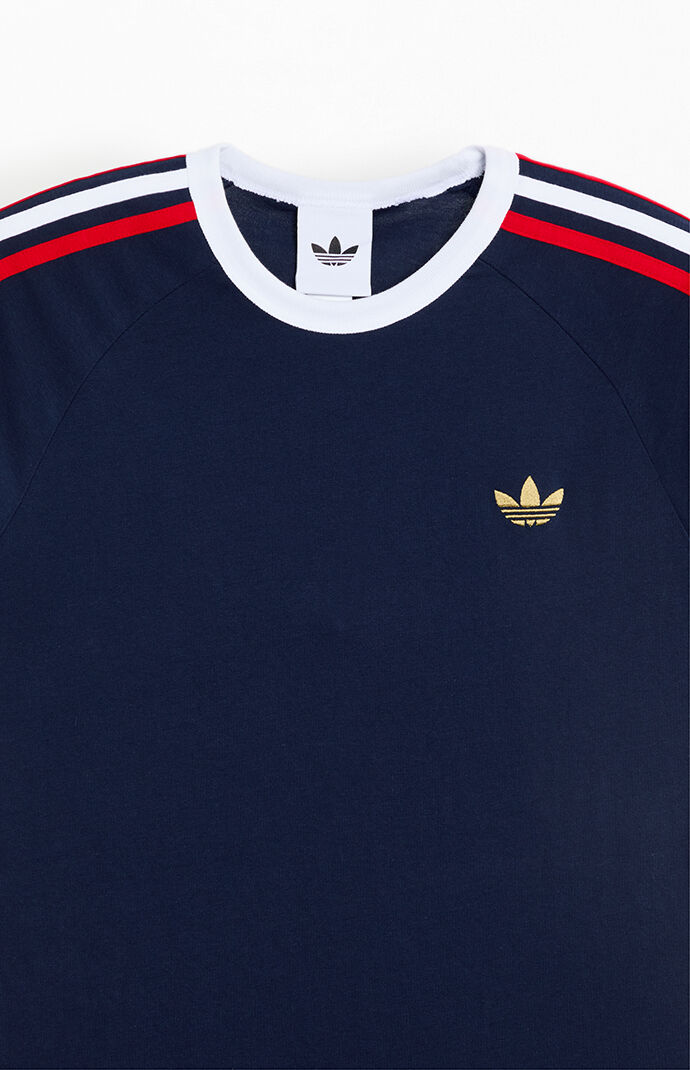adidas Navy Three Stripe T-Shirt