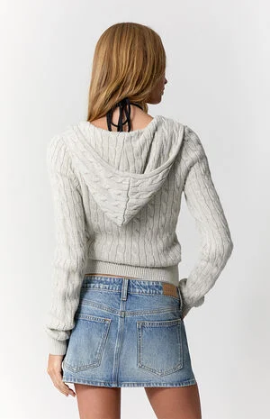 Piper Stretch Medium Blue Jean Micro Mini Skirt image number 4