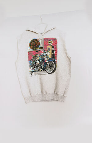 Upcycled Harley Davidson Sleeveless Hoodie image number 1
