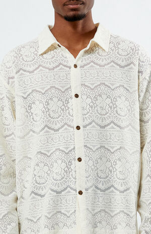 White Lace Long Sleeve Shirt <span>262952<span>
