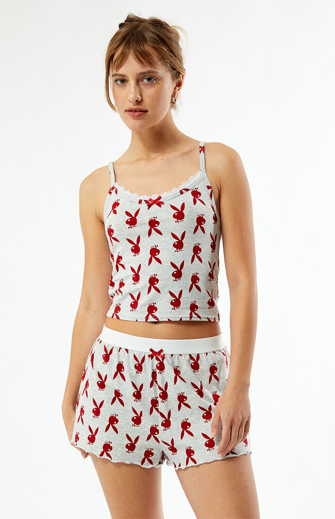 【PacSun限定】Playboy By PacSun ベロア ショートパンツ Playboy By PacSun Bunny Print Sleep Shorts | PacSun