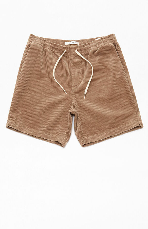PacSun Brown Corduroy Volley Shorts