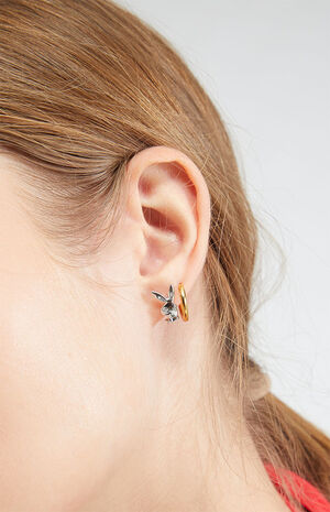 By PacSun Silver Bunny Stud Earrings image number 2