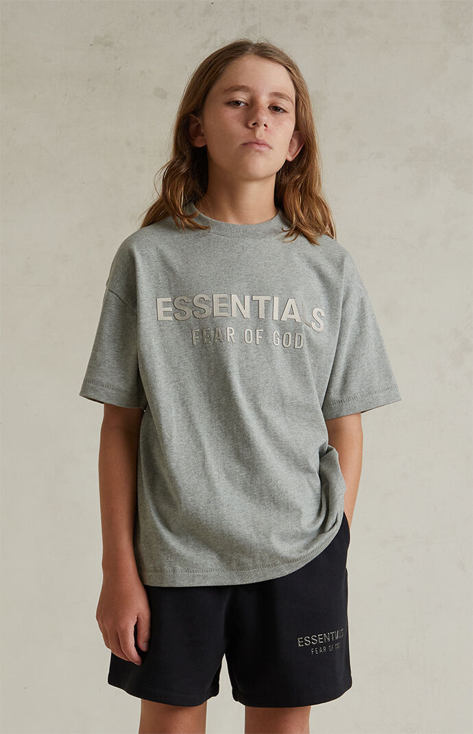 Fear of God ESSENTIALS Kids Jet Black Fleece Soccer Sweat Shorts