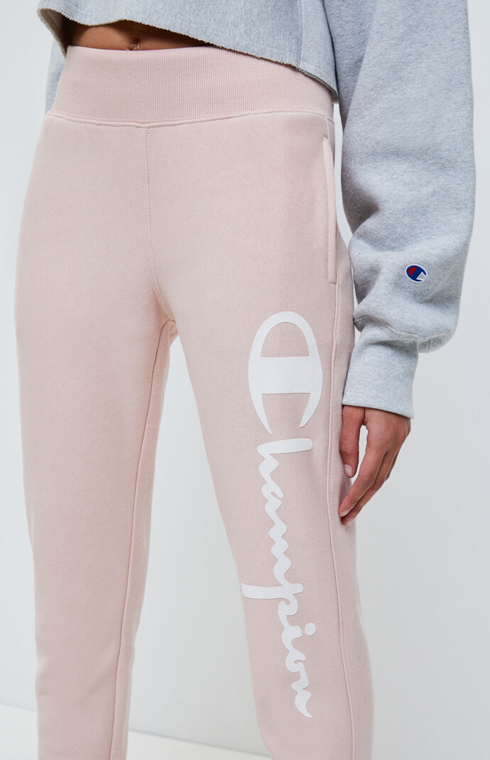 Champion Tan Reverse Weave Joggers at 