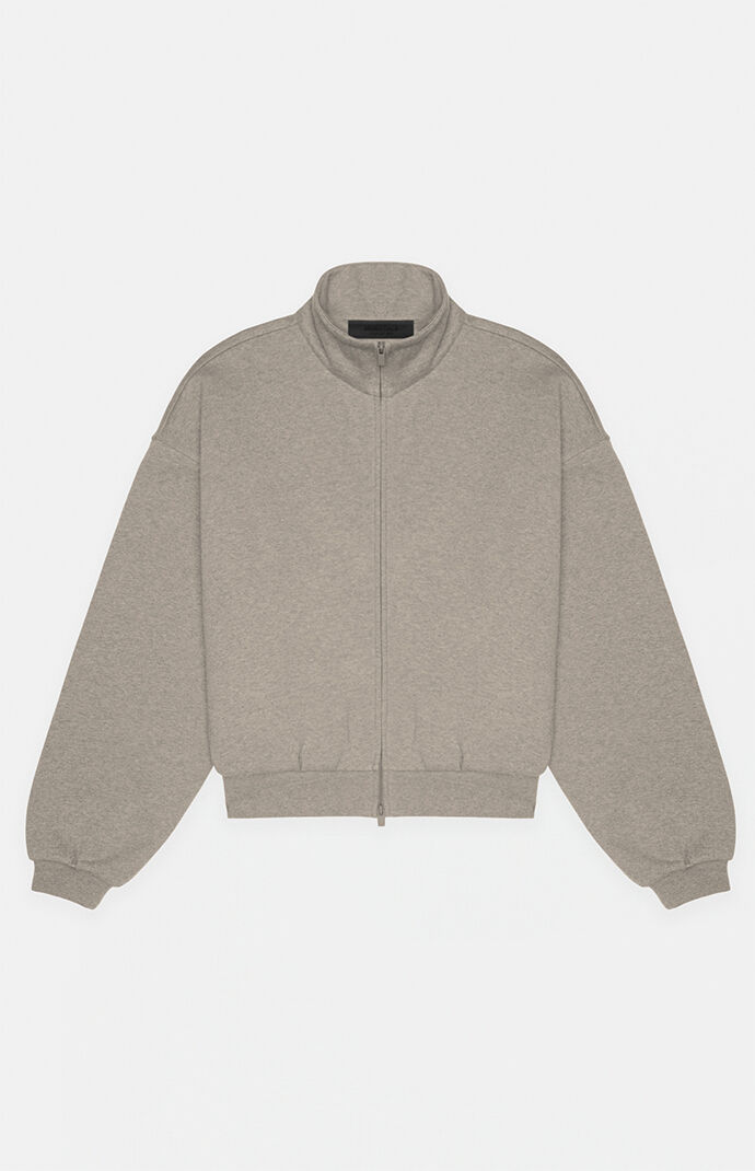 【FOG Essentials】Women's Heather Grey Zip Up Jacket Fear of God Essentials Women's Heather Grey Zip Up Jacket