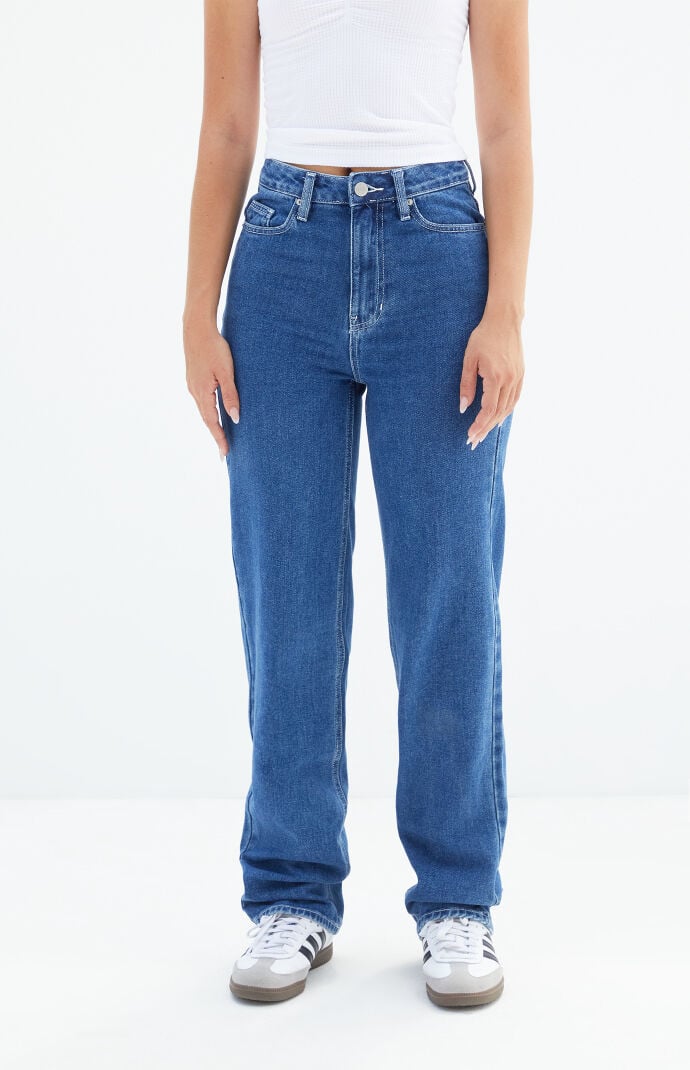 Pacsun 90s Straight Leg Boyfriend Jeans in Nixie II at Nordstrom Size 25