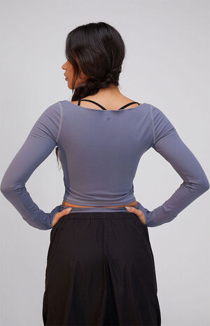 PAC WHISPER Gray Active Odette Workout Long Sleeve Top image number 6