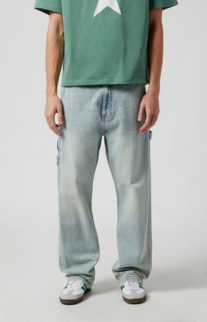 Light Indigo Cargo Baggy Carpenter Jeans