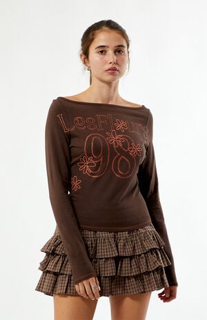 Les Fleurs Embroidered Long Sleeve Top image number 2