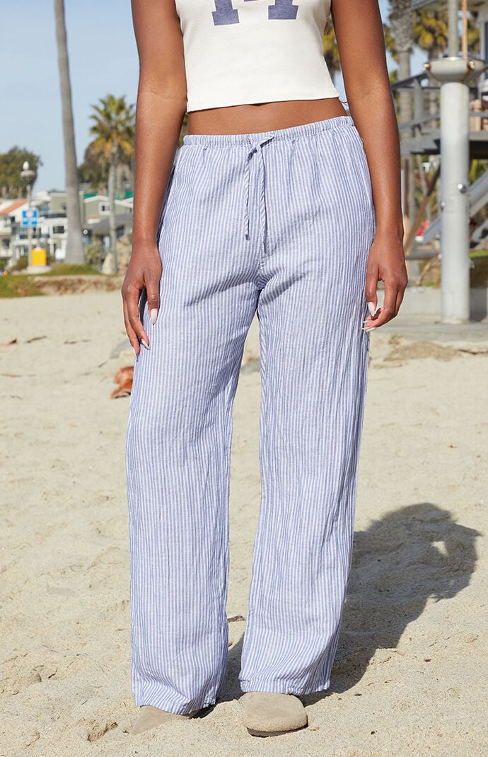 Pacsun white striped jeans shop