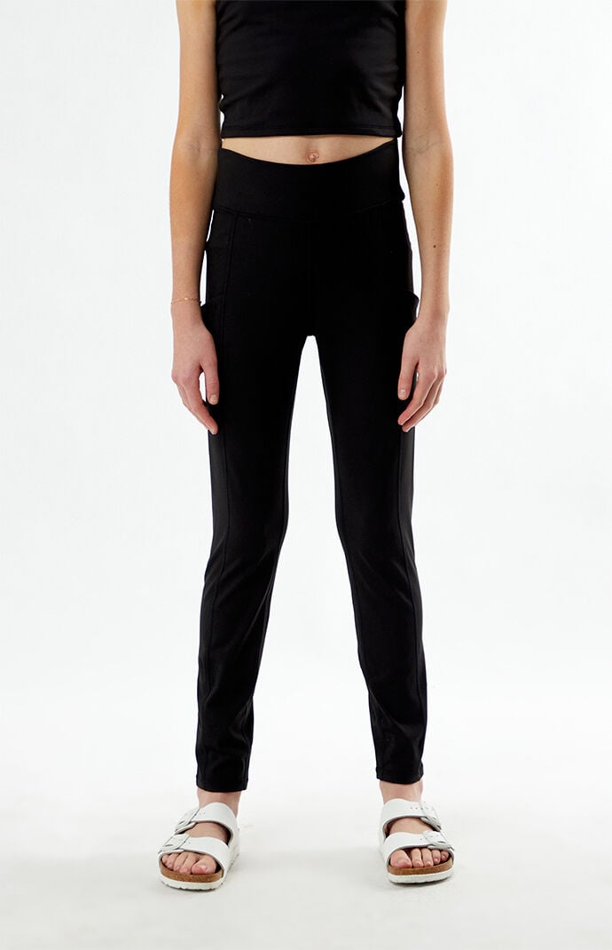 PAC 1980 Kids PAC WHISPER Active Black Pocket Yoga Pants